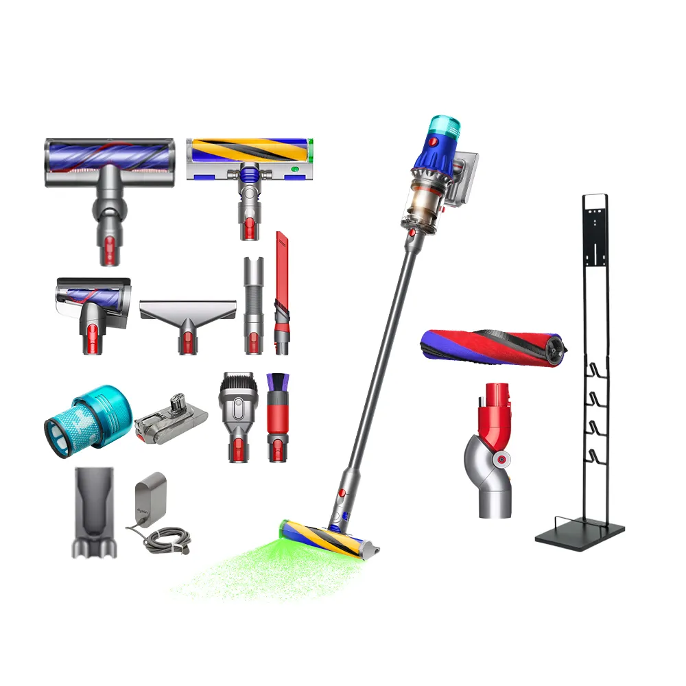 【dyson 戴森】V12 SV46 Detect Slim Total Clean 強勁輕量智慧無線吸塵器 MOMO獨家升級版 (雙主吸頭)