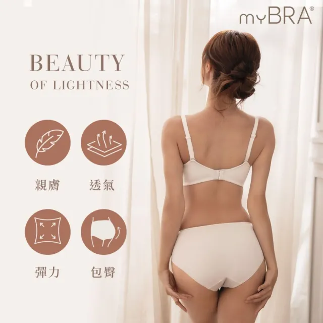 【myBRA】QQ美波-輕柔款 | 蕾絲三角包臀褲（共兩色）