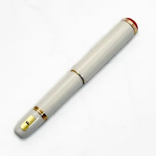 【MONTBLANC 萬寶龍】傳承系列紅與黑「迷你」特別版象牙色鋼筆 F 尖(128120)