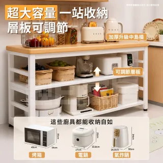 【靚白家居】超耐重電器櫃 120*40公分 廚房餐櫃 中島桌 電器架 廚房櫃