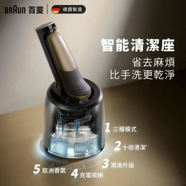 【BRAUN 百靈】7系列PRO智能靈動電動刮鬍刀/電鬍刀-附鬢角刀 德國製造(72-G7500cc)