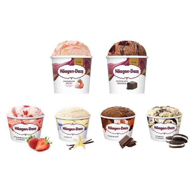 【Haagen-Dazs 哈根達斯】新經典迷你杯16入組★新口味上市 草莓麻糬 布朗尼 (中秋 中元 禮物)