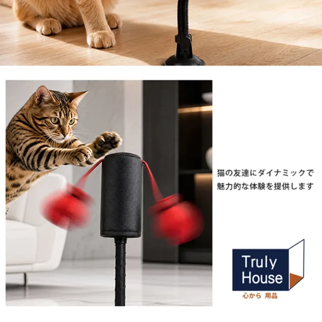 【Truly House】寵物貓咪拳擊玩具 反應訓練 貓 狗 毛孩(超值兩入組)