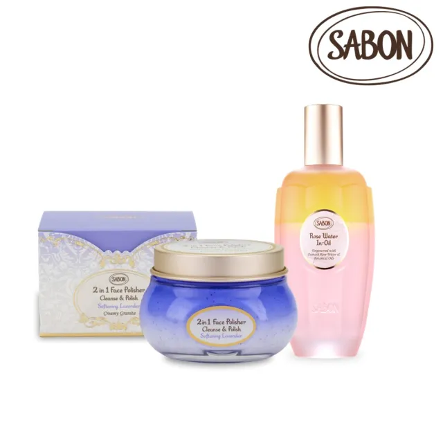 【SABON】官方直營 光燦美肌淨嫩組(大馬士革玫瑰有機光燦活膚水150ml+臉部磨砂膏125ml)