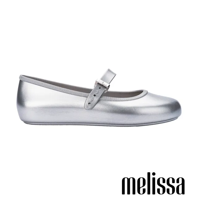 【Melissa】圓頭素面瑪莉珍鞋(銀色) 防潑水