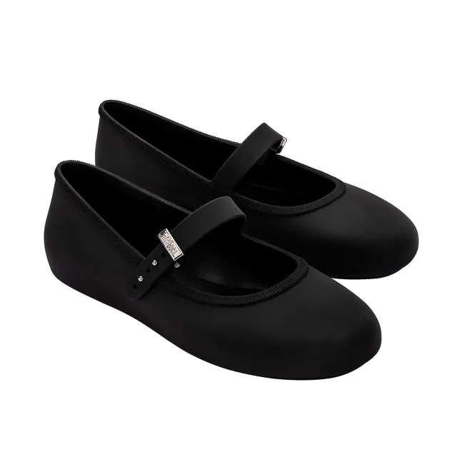 【Melissa】圓頭素面瑪莉珍鞋(黑色) 防潑水