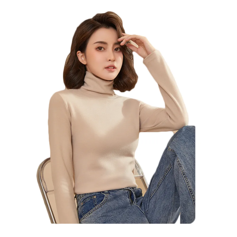 【莎邦婗】極速升溫蠶絲羊毛加厚德絨恆溫發熱衣 立領 高領保暖衣 男女(蓄熱鎖溫/寒流必備)(8011)
