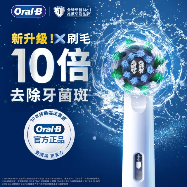 【Oral-B 歐樂B】電動牙刷 EB50 深層清潔X型刷頭(共14入) 官方正貨