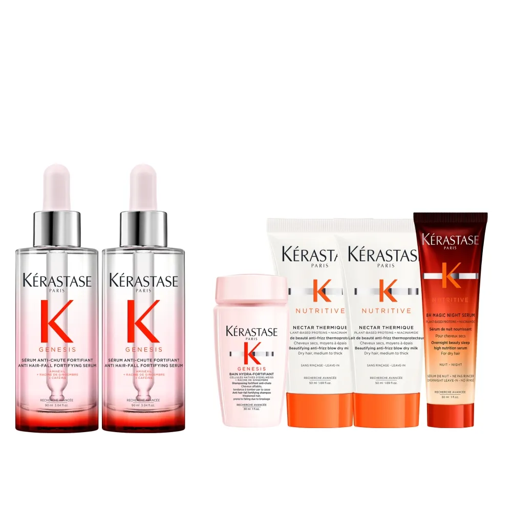 【KERASTASE 巴黎卡詩】粉漾芯生頭皮精華雙入組(頭皮精華/頭皮保養/蓬鬆/養髮)