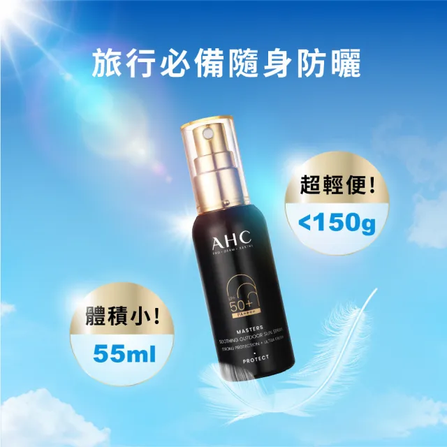 【AHC】買一送一★極致防禦舒緩防曬噴霧55ml(不沾手/不黏膩/旅行必備/戶外活動)