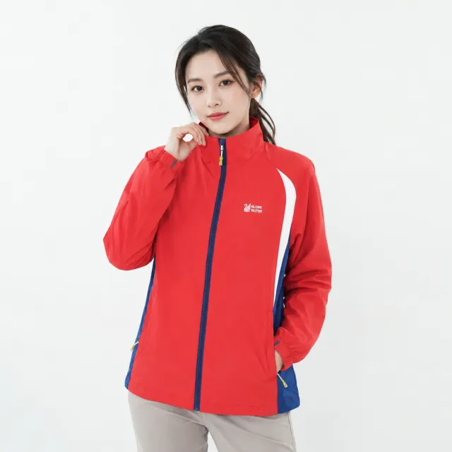 【遊遍天下】買外套送涼感衫 男女款抗UV防曬防風防潑水外套 紅色(S-5L 大尺碼)