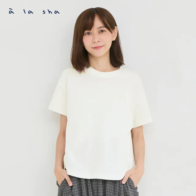【a la sha】蘋果喵不規則下襬上衣