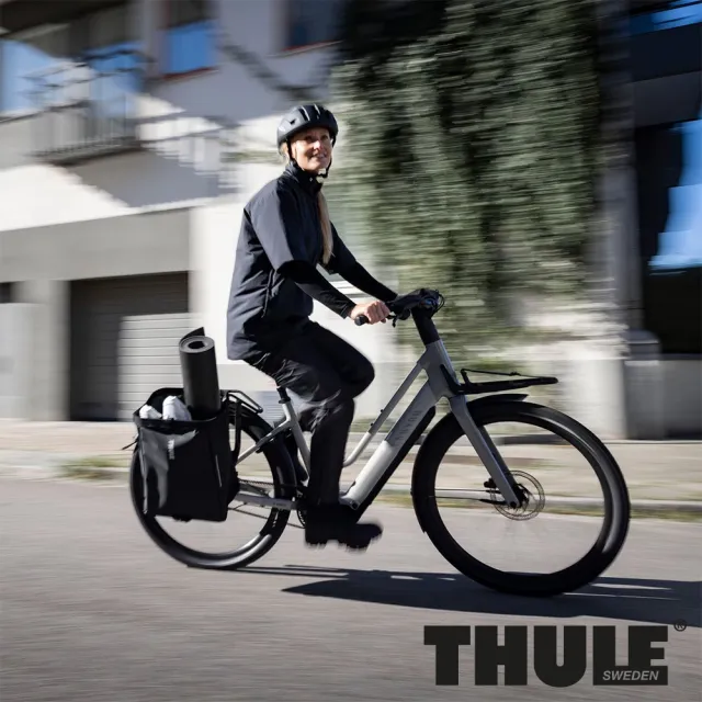 【Thule 都樂】Chasm 自行車用 InLock 25L 貨物置物袋 黑色 (週年慶/露營/旅行/收納)