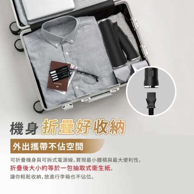 【SteamOne】特惠雙入組 James2 折疊蒸氣平燙/掛燙機 熨燙機 2入組 (15秒瞬熱/雙水箱/高溫除菌/法國/禮物)