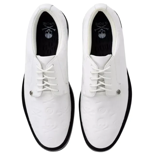 G FORE Skull Debossed Gallivanter 男款高爾夫球鞋｜White / Black US 10