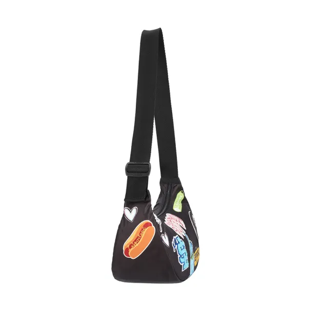 【Lesportsac】Patch Small Adjustable Hobo 小型肩背包 月亮包 手提包 送禮 禮物 推薦(美式拼貼風)