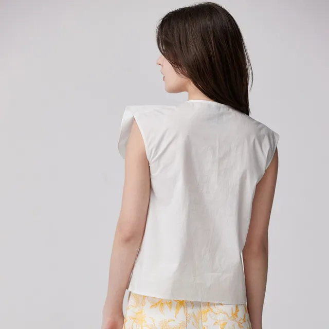 【N．ONE】低調奢華前大蝴蝶結造型上衣-白色