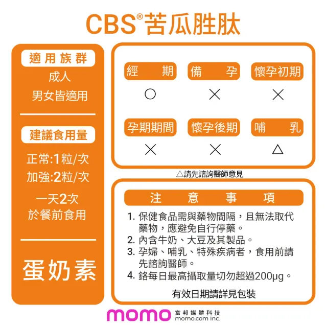 【甘味人生】CBS苦瓜胜肽(60粒/盒/檢場代言/獨家衡穩配方:鉻酵母/美國專利山苦瓜胜/保健禮盒)