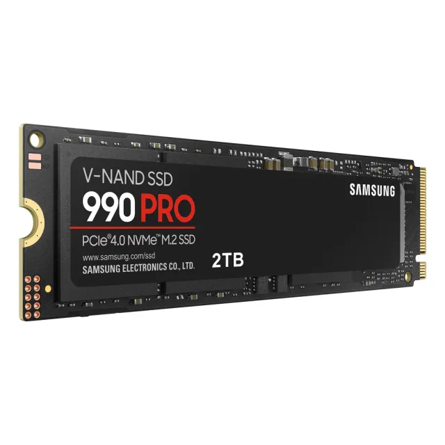 【Samsung 三星】990 PRO 2TB M.2 2280 PCIe 4.0 SSD固態硬碟(MZ-V9P2T0BW/讀7450M/寫6900M)