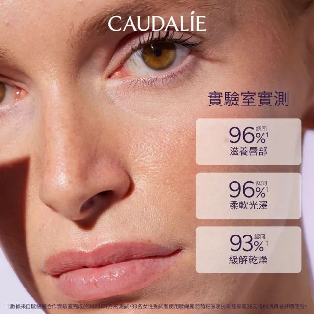 【CAUDALIE 歐緹麗】葡萄籽滋潤抗氧護唇潤手增量組(潤手霜75ml+護唇膏4.5g)