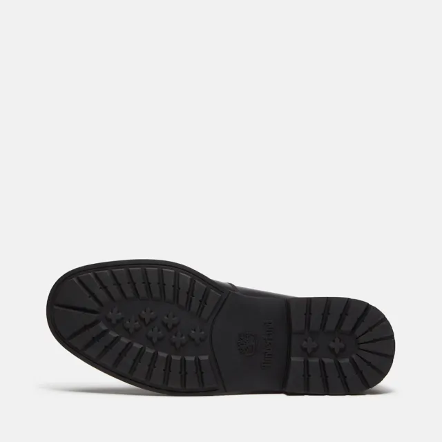 【Timberland】男款黑色皮革中筒靴(A5NTSW02)