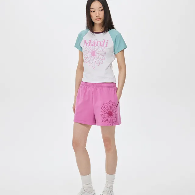 【MARDI MERCREDI】棉質短褲 經典小雛菊 SWEAT SHORTS FLOWER