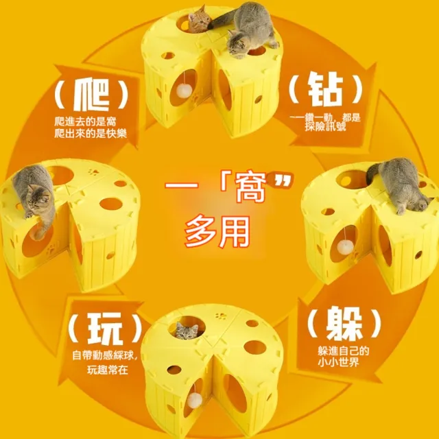 【科凌】毛氈貓窩 貓爬窩 互動逗貓玩具傢俱