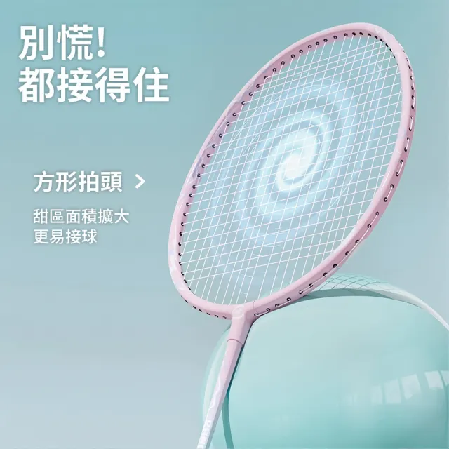 【QLZHS】鋁合金輕量減震羽毛球拍 對拍組 穿線拍 比賽訓練羽毛球拍套組 羽拍 進攻型球拍 (贈3尼龍球)