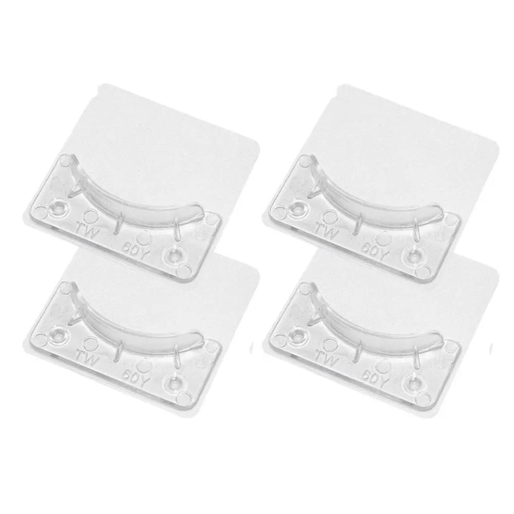 【寶盒百貨】2組4入8×8CM免釘貼掛桿托 伸縮桿支架(弧形凹槽不移位 吊桿固定器橫桿托 掛桿支撐架 無需鑽孔)
