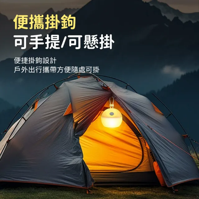 【AMKE】迷你LED露營燈 戶外手提營地燈 雙色溫帳篷燈 可攜式應急照明燈 三段調光掛繩燈 小夜燈 野營燈
