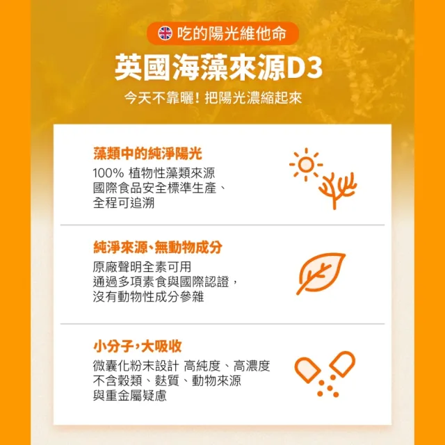 【好好生醫】英國頂級素食維生素D3含印加果油『挺好D』30顆/盒（幫助鈣質吸收、骨骼牙齒正常發育、保護力）