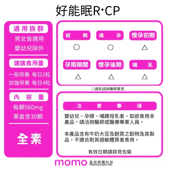 【好能力生醫】好能眠R+CP 專利白鳳豆、羅布麻、西番蓮萃取物(30粒/盒 加乘GABA+睡眠益生菌+鎂)陳亞蘭推薦