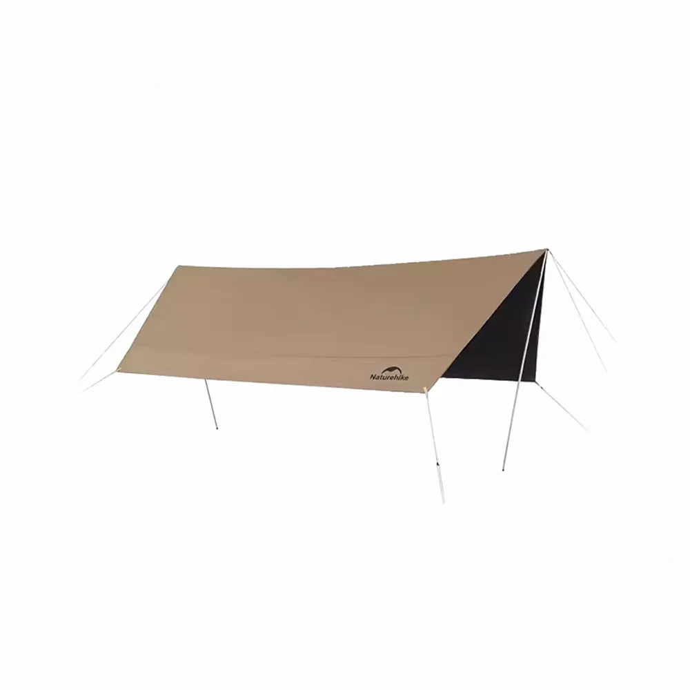 【Naturehike】云霄Lite150D黑膠防水遮陽天幕 附帳桿 六邊形400x292cm WS015(台灣總代理公司貨)