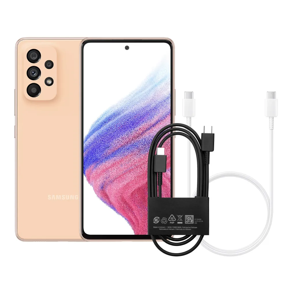 【Samsung 三星】三星製造 雙 Type-C 快充充電線-密封裝(for Galaxy A)