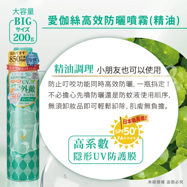 【Ajuste 愛伽絲】高效防曬噴霧200g三件組(-8度C涼感降溫/防曬冰霧/大容量320ml/任選)
