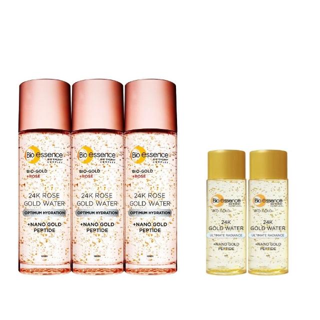【Bio-essence 碧歐斯】新升級BIO金萃玫瑰黃金精華露100ml(3入組)