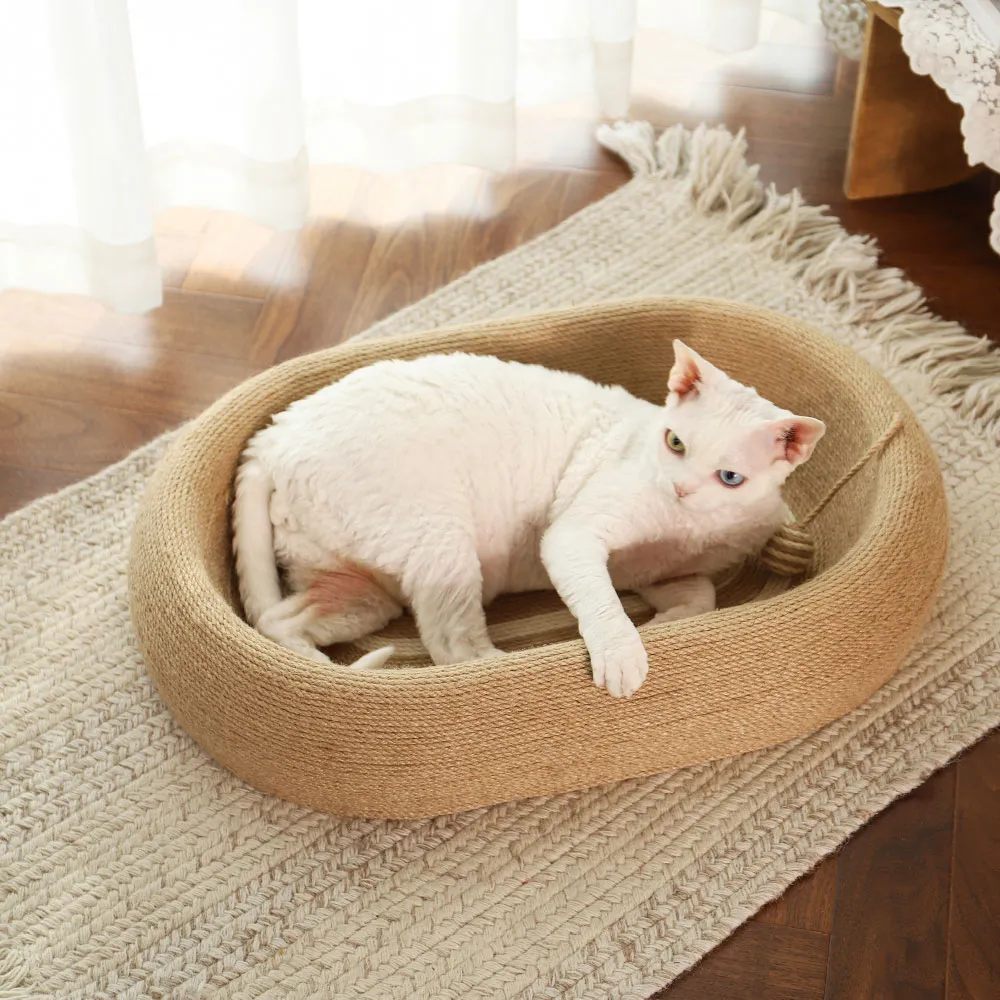 【MIAO FAIRY 喵仙兒】肉桂棕深凹劍麻貓睡窩(貓抓窩/貓玩具)