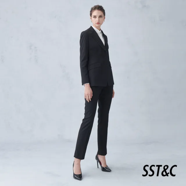 【SST&C】女裝 黑色直筒西裝褲7262212002(雙11精選)