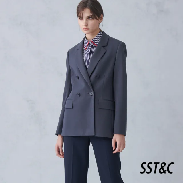 【SST&C】女裝 岩灰翻領外套8162211006(雙11精選)