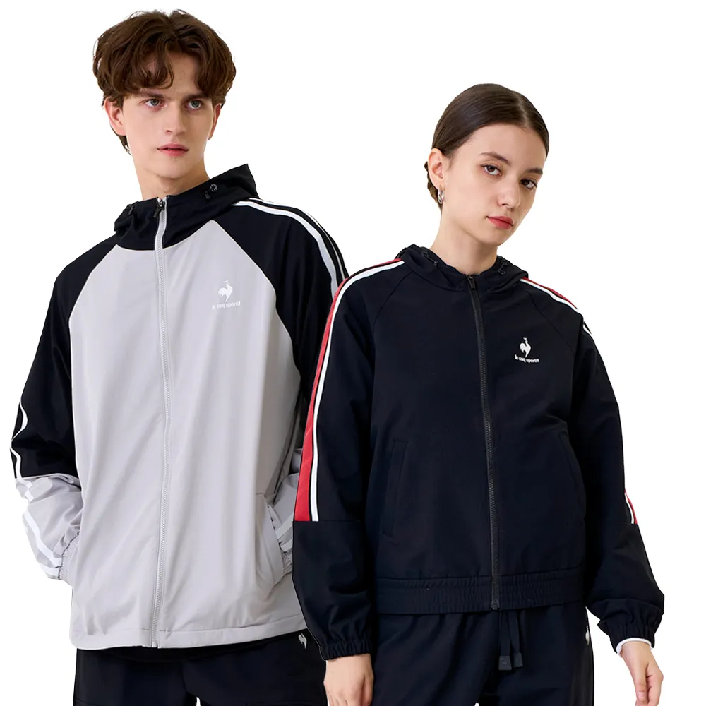 【LE COQ SPORTIF 公雞】防潑水防風連帽外套 男女款 4色 LWW61262_LWW62262