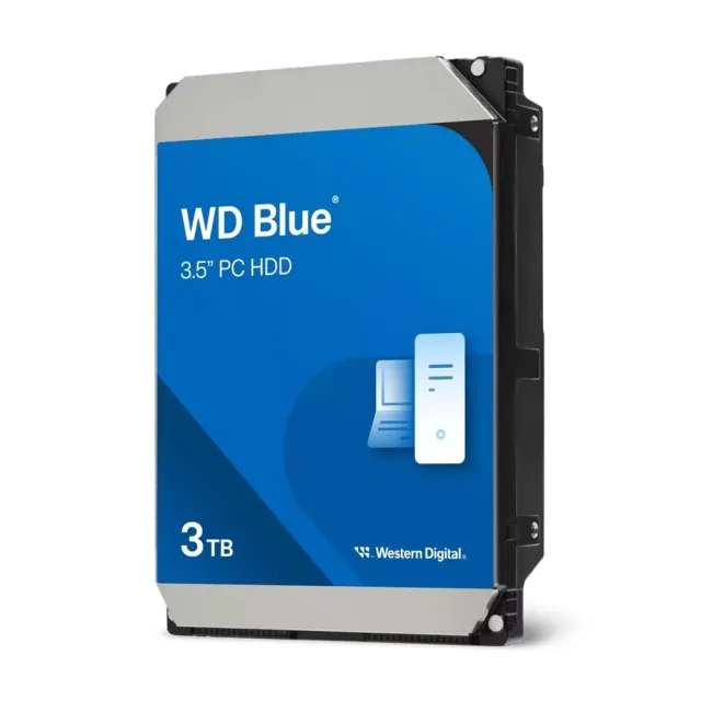 2入組【WD 威騰】藍標 3TB 3.5吋 5400轉 128MB 桌上型 內接硬碟(WD30EZZX)