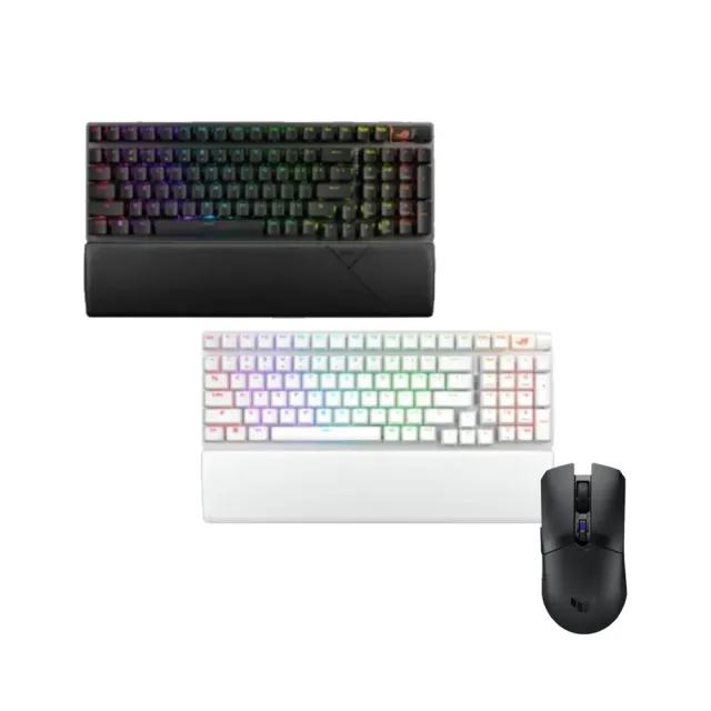 【ASUS 華碩】搭M4無線滑鼠★Strix Scope II 96 Wireless 無線機械電競鍵盤+ROG TUF GAMING M4滑鼠