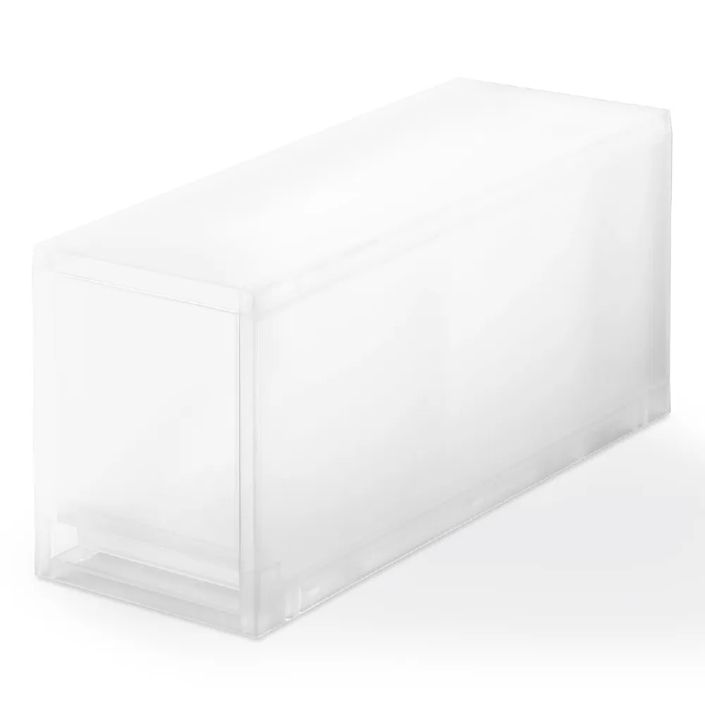 【MUJI 無印良品】PP盒/深型/窄/附隔板/正反疊 約寬14×深37×高17.5cm