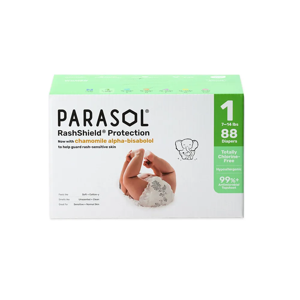 【PARASOL】總代理｜進化版_Clear+Dry 新科技水凝尿布 禮盒組 黏貼型NB-L