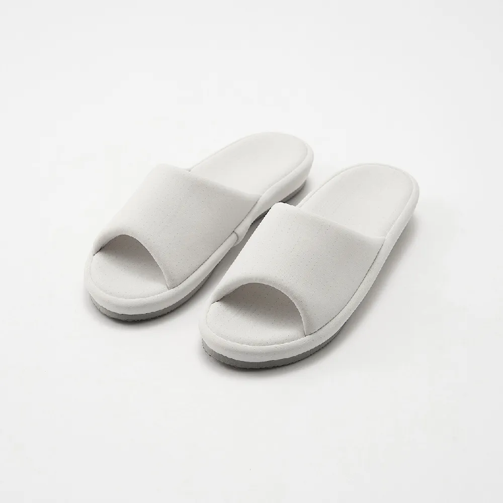 【MUJI 無印良品】涼感前開拖鞋(灰色/藍色)