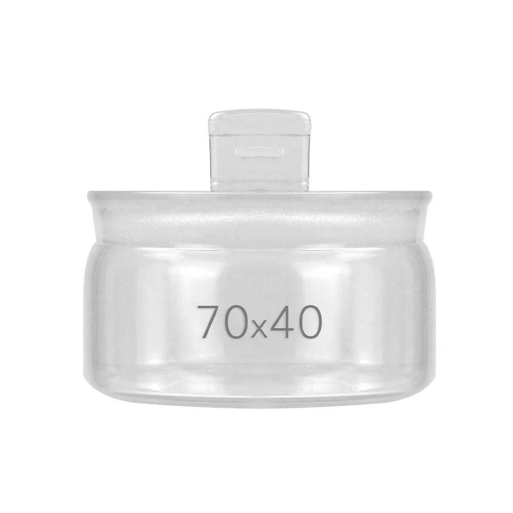 【職人實驗】185-GWB7040扁型玻璃秤量瓶70x40mm 玻璃秤量皿 比重瓶 實驗儀器 廚房密封罐(秤量瓶100ml)