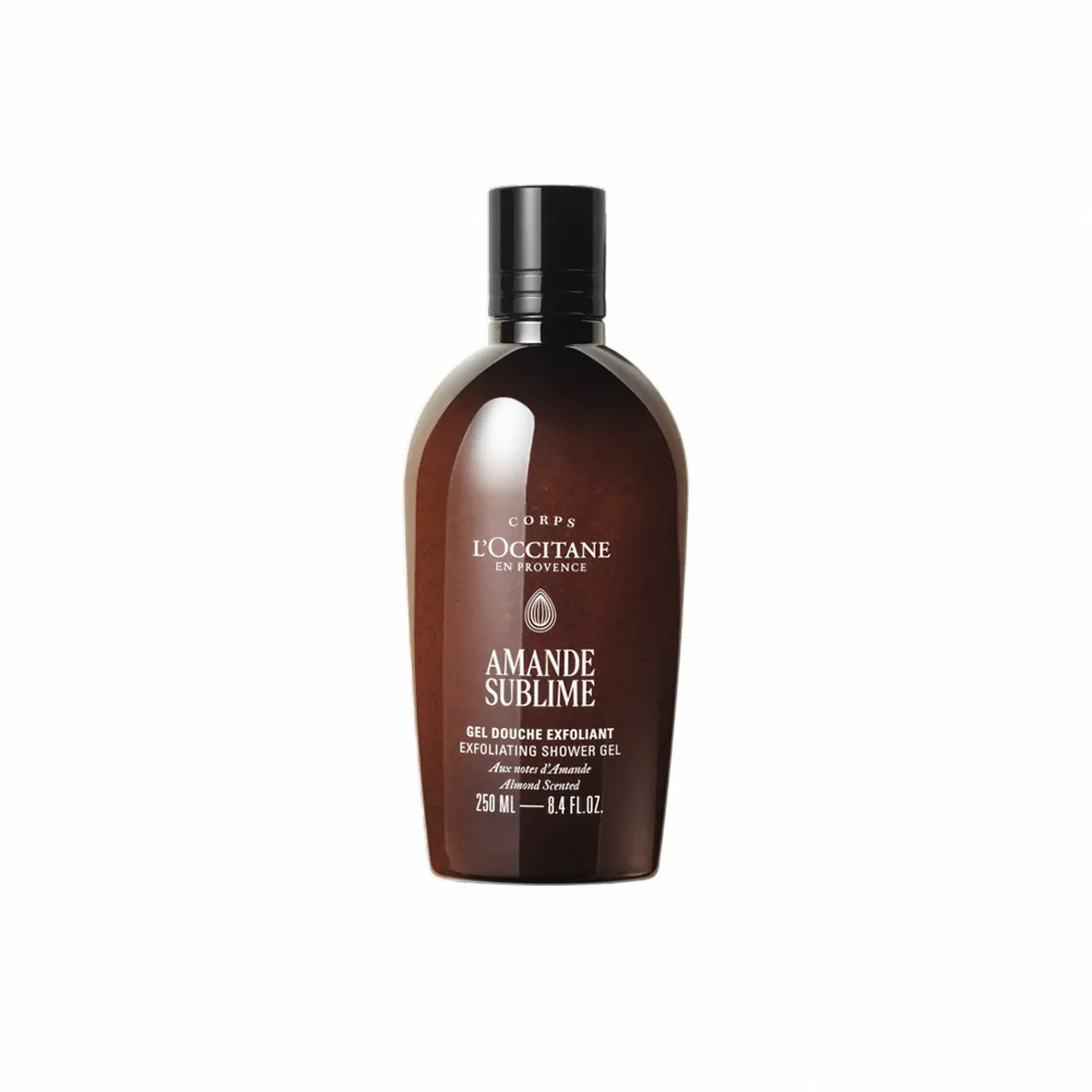 【L’Occitane 歐舒丹】官方直營 杏仁極緻去角質沐浴膠250ml(沐浴乳/保濕)