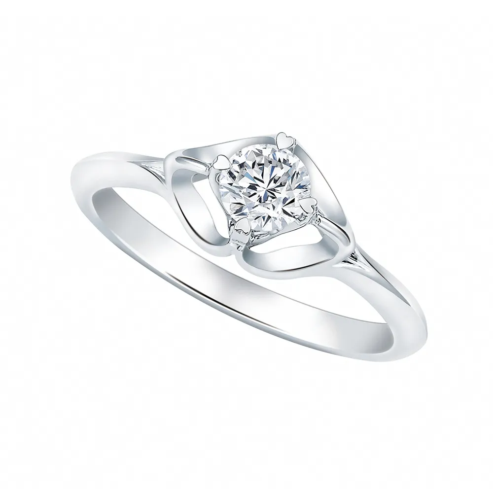 【Just Diamond】鎮金店 18K金 GIA Signature 印記-歡沁 鑽石戒指