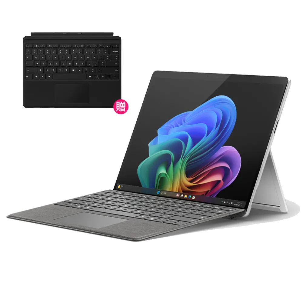 【Microsoft 微軟】鍵盤蓋組★Surface Pro-13吋 輕薄觸控 AI筆電-白金(第11版/X Plus/16G/256G/W11)