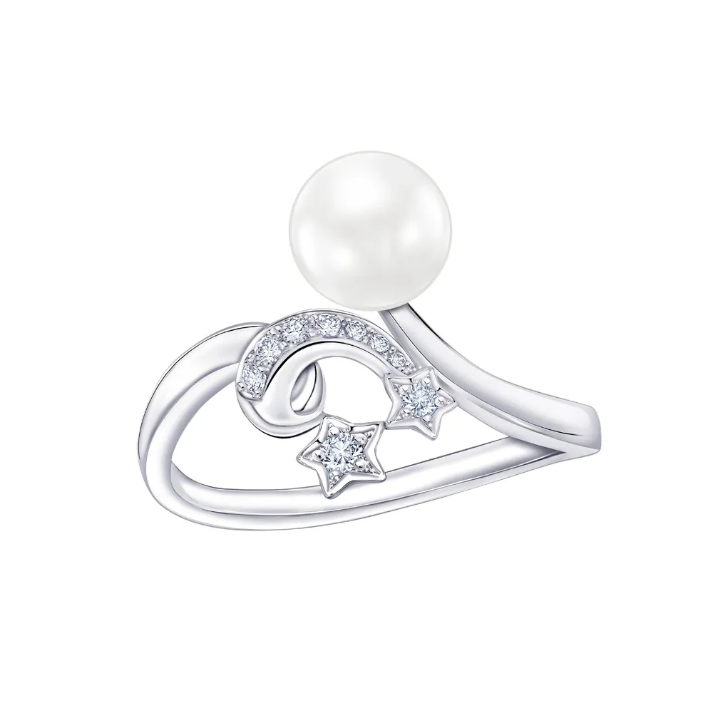 【Just Diamond】鎮金店 18K金 閃閃星辰-華麗 鑽石戒指